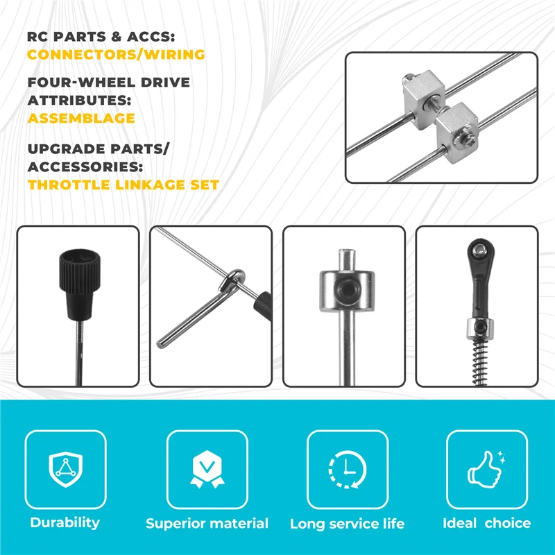 MACH-Upgraded Brake Throttle Linkage Brake Lever Set For 1/5 Scale HPI Rovan Baja 5B 5T 5SC KM Rc Car Parts