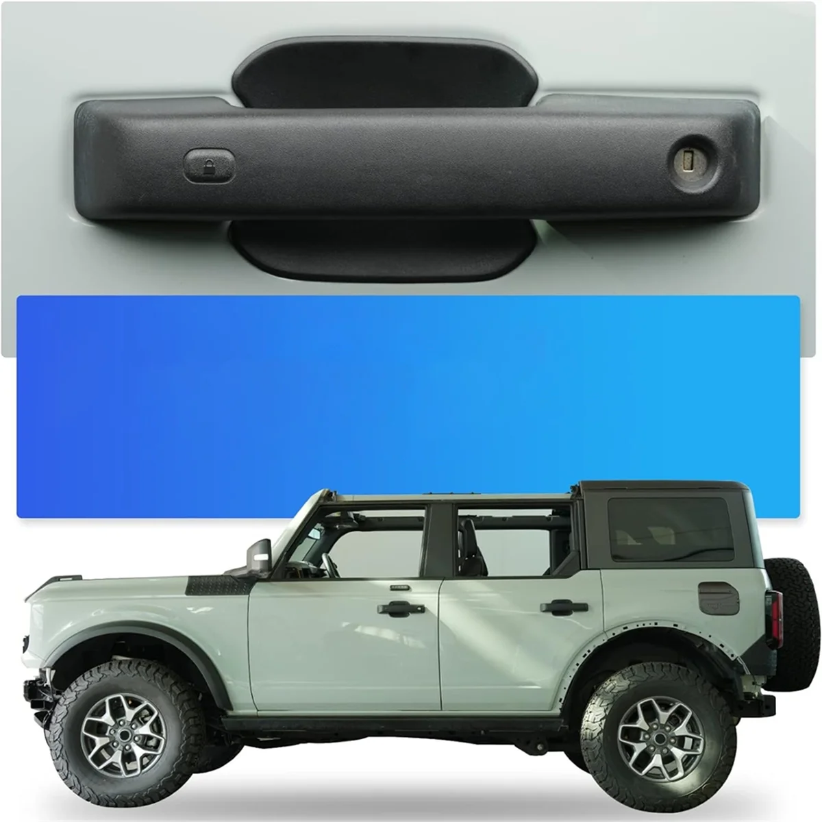 

Car Door Bowl Scratch Protector for Ford Bronco 2021 2022 2023 4 Doors Exterior Door Handle Bowl Cover Trim Accessories
