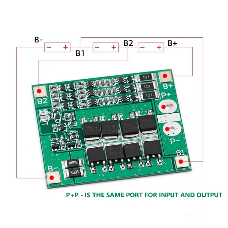 3S 4S 40A 60A Li-ion Lithium Battery Charger Protection Board 18650 BMS For Drill Motor 11.1V 12.6V/14.8V 16.8V With Balance