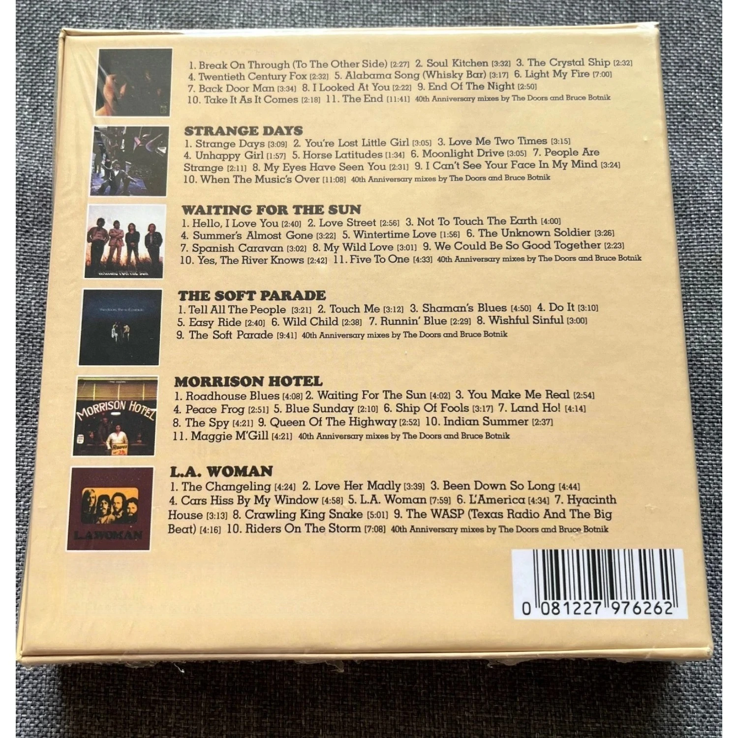 Psychedelic Rock Compilation 6CD Beige Base Retro Geometric Font Minimal Cover Collectible Classic Garage Rock Audio Disc