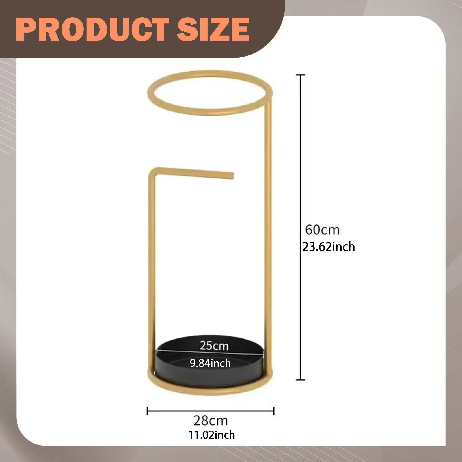 Art Style Storage Rack with Hollowed Ventilated Design Umbrella Holder Stand for Lobby or Office
