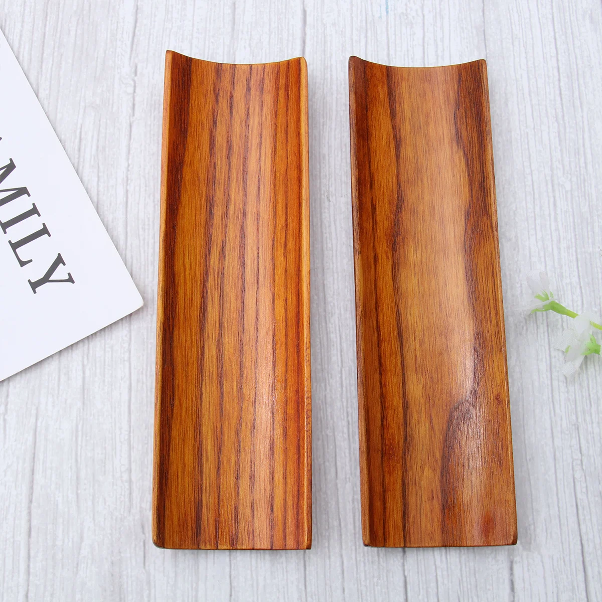 

5pcs Wooden Towel Tray Natural Wood Storage Organizer For Bathroom Kitchen Vanity Countertop Serving Plate Fruit Tea Dish