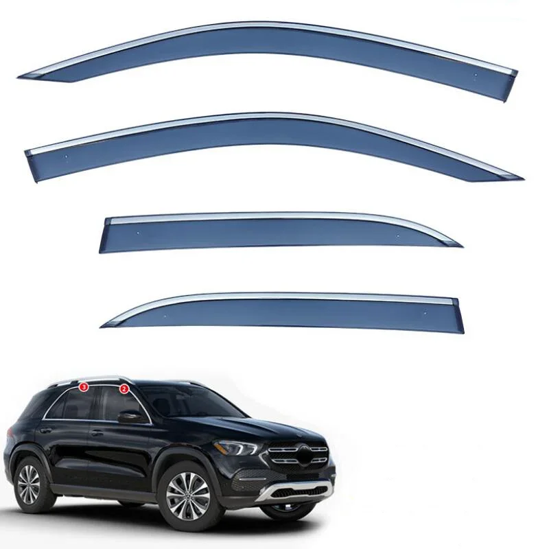 Window Visor Side Window Deflector Rain Guard Awnings & Shelters For Mercedes-Benz GLE Class 2015 2016 2017 2018 2019 2020 -2023