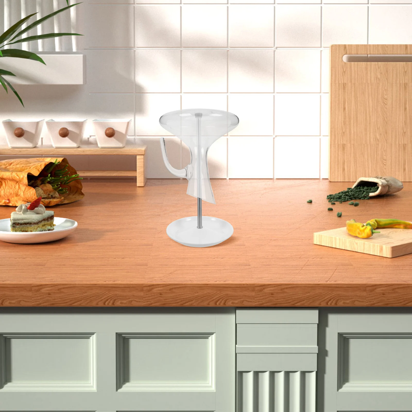 

Wine Decanter Drying Stand Silicone Head Prevent Scratches Drip Catching Base Home Bar Restaurant Kitchen Decor