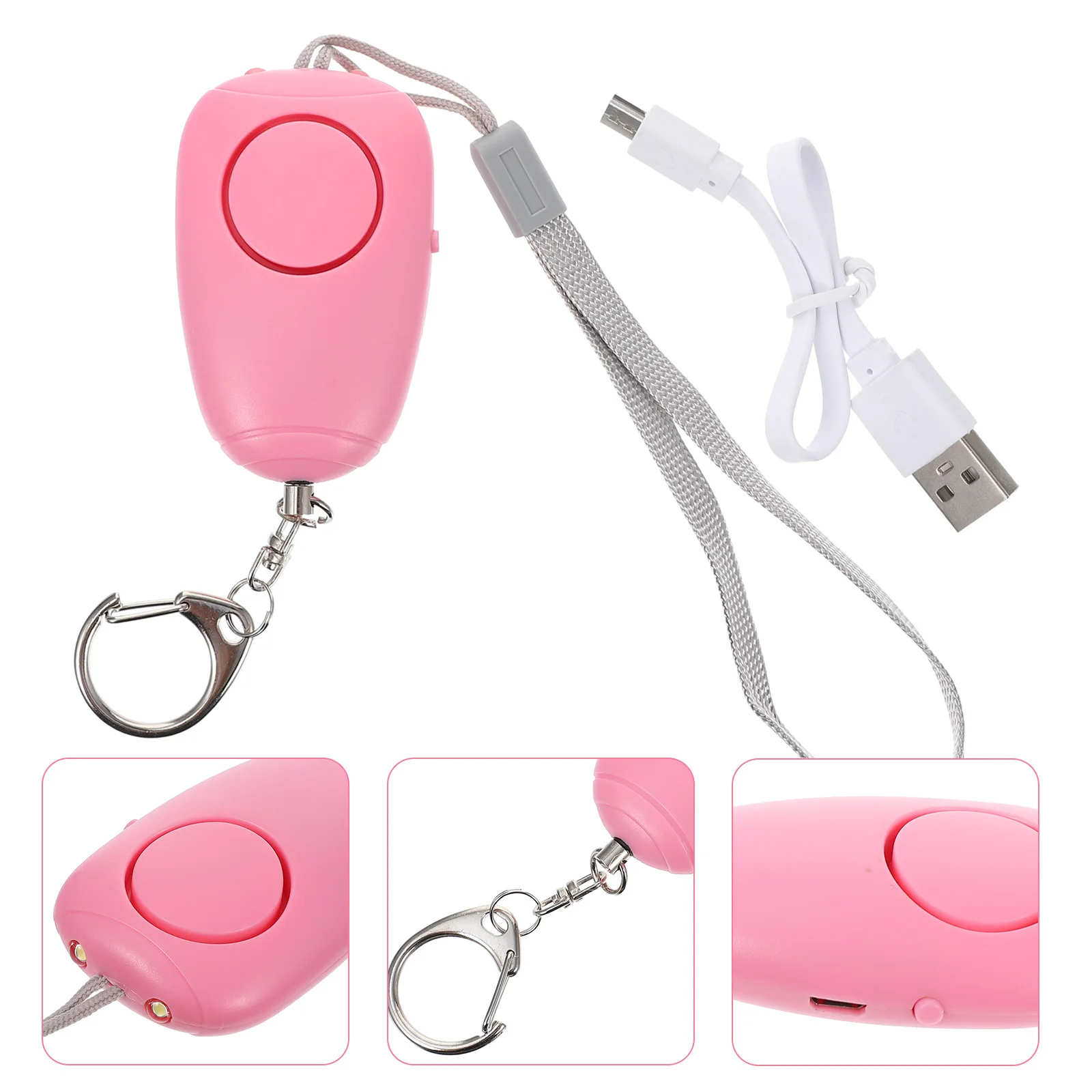 إنذار الطوارئ صفارة الإنذار الأمن الشخصي 130 ديسيبل صوت عالٍ للنساء مع جهاز أمان سلسلة المفاتيح بمصباح يدوي #6