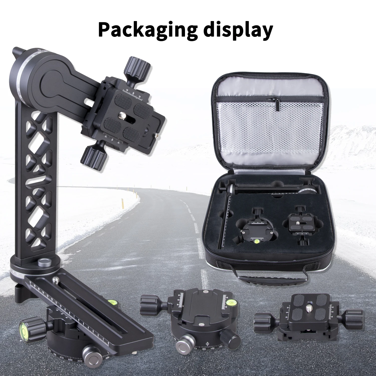 عالية الجودة كرة ثلاثية صغيرة رئيس Kinfuto المهنية 720 درجة كاميرا ذات محورين Gimbal رئيس PAN08 #3