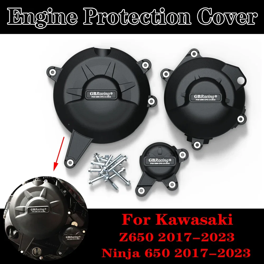 For KAWASAKI Z650 Motorcycle Parts Engine Cover For GB Racing Z650 2017-2021 ninja650 17-21 Motorcycle Engine Guards Protects