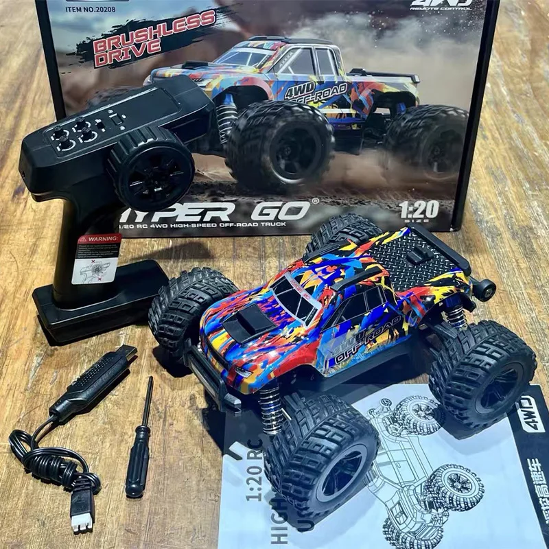 

MJX Hyper Go RC Remote Control Car Mini Monster 20208 1/20 Four-Wheel Drive Brushless High-Speed Electric Climbing Car Toy Gift