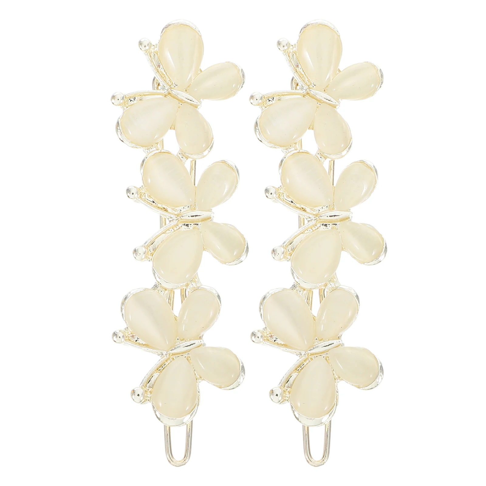 

2pcs Clips Set Alloy Hairpins Durable Barrettes For Women Girls Comfortable Hair Styling Bang Clips Firm Side Hair Clamps
