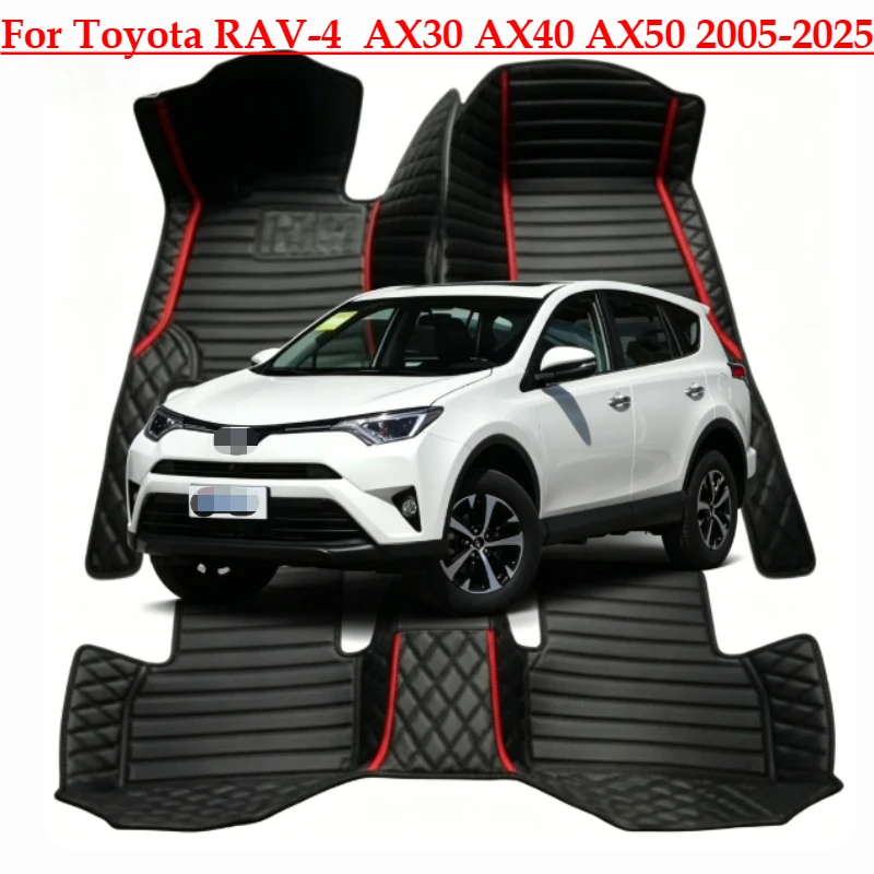 Custom Car Floor Mats For Toyota RAV-4 AX30 AX40 AX50 2005-2025 Weather Interior Accessories Carpet Trunk Foot