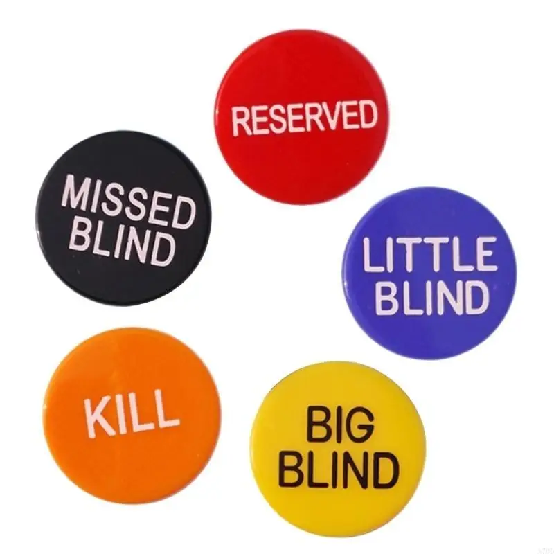 

5Pcs Dealer Button Big Buttons Missed Blind Button Button Set A70D