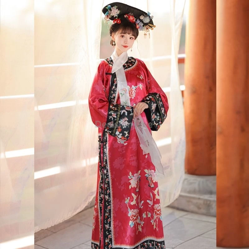 

2025 high end embroideried palace style hanfu chinese qing dynasty princess daily gorgeous dainty clothes elegant gentle hanfu