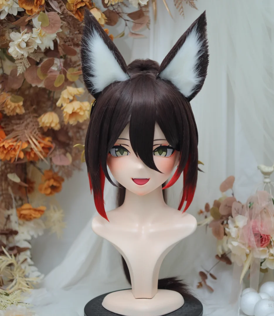 (NFD38--4)Customize Full Head With Lock Pretty Female/Girl Japanese Animego Character Kig Cosplay Kigurumi Mask Crossdress Doll