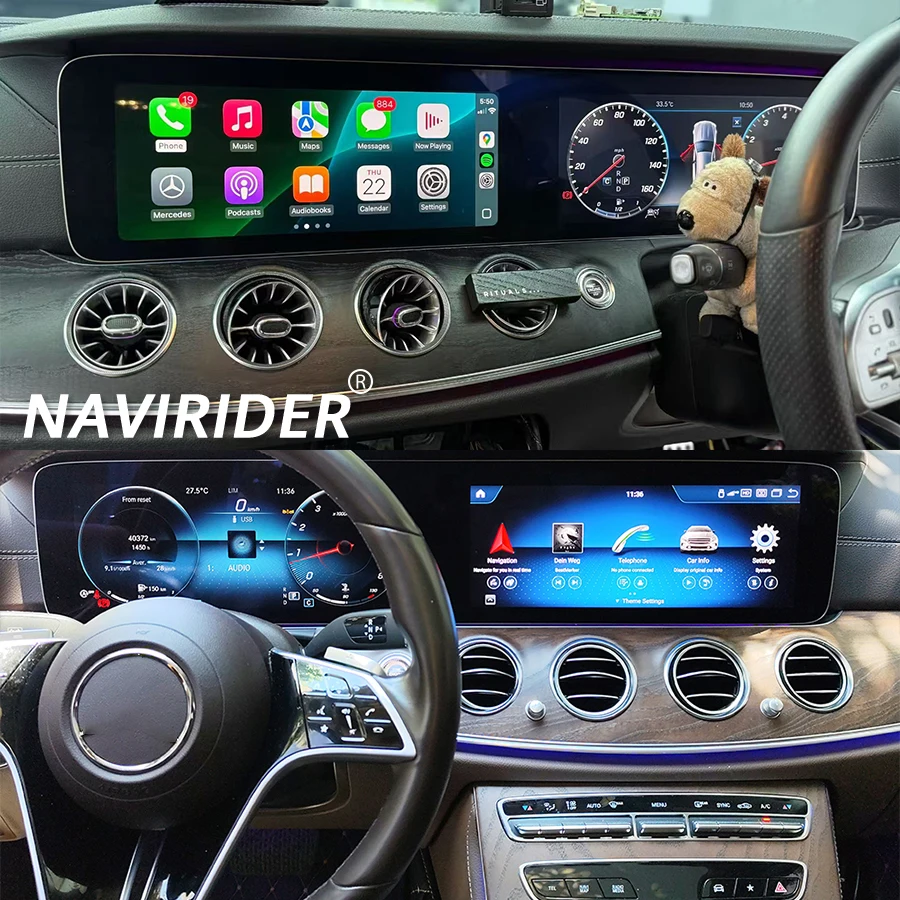 

12.3+12.3Inch Android Video Player GPS Navi CarPlay 4G WIFI Dual Screen For Mercedes Benz E Class W213 2016-2018 Car Radio
