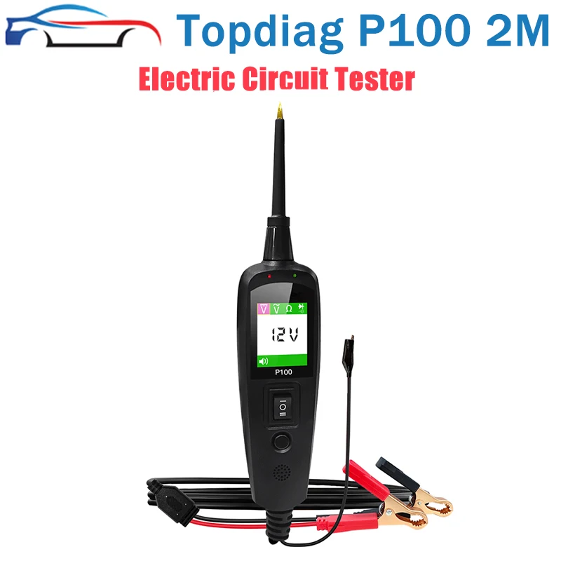 TopDiag P100 Electric Circuit Tester Power Scan OBD2 Battery Tester OBD Car Diagnostic Auto Repair Tools P100 2M pk jdiag P200