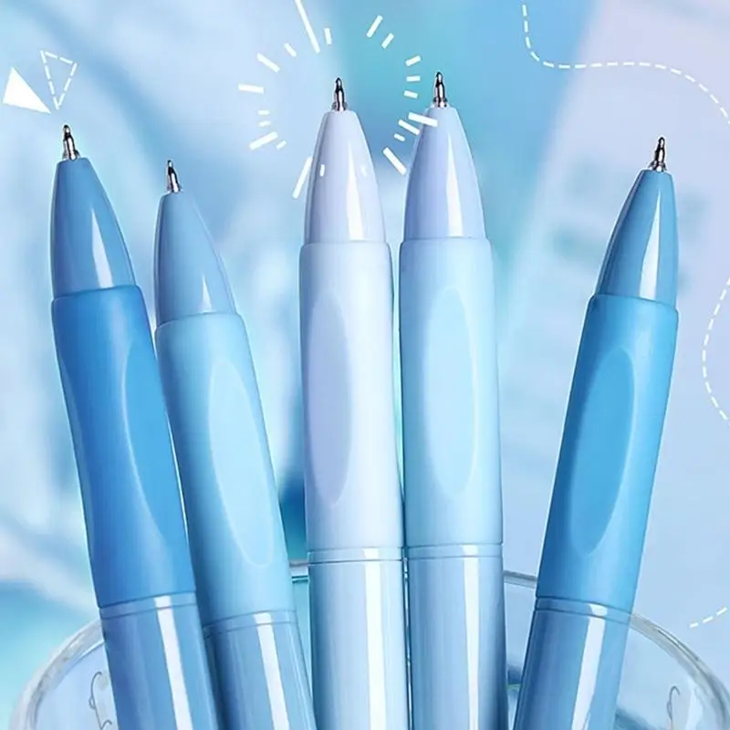 270B 5 PCS قابلة للسحب قلم الحبر الأسود القلم الجمالي القلم 0.5 مم قلم محايد الضغط على القلم القلم الحبر القلم القلم القلم