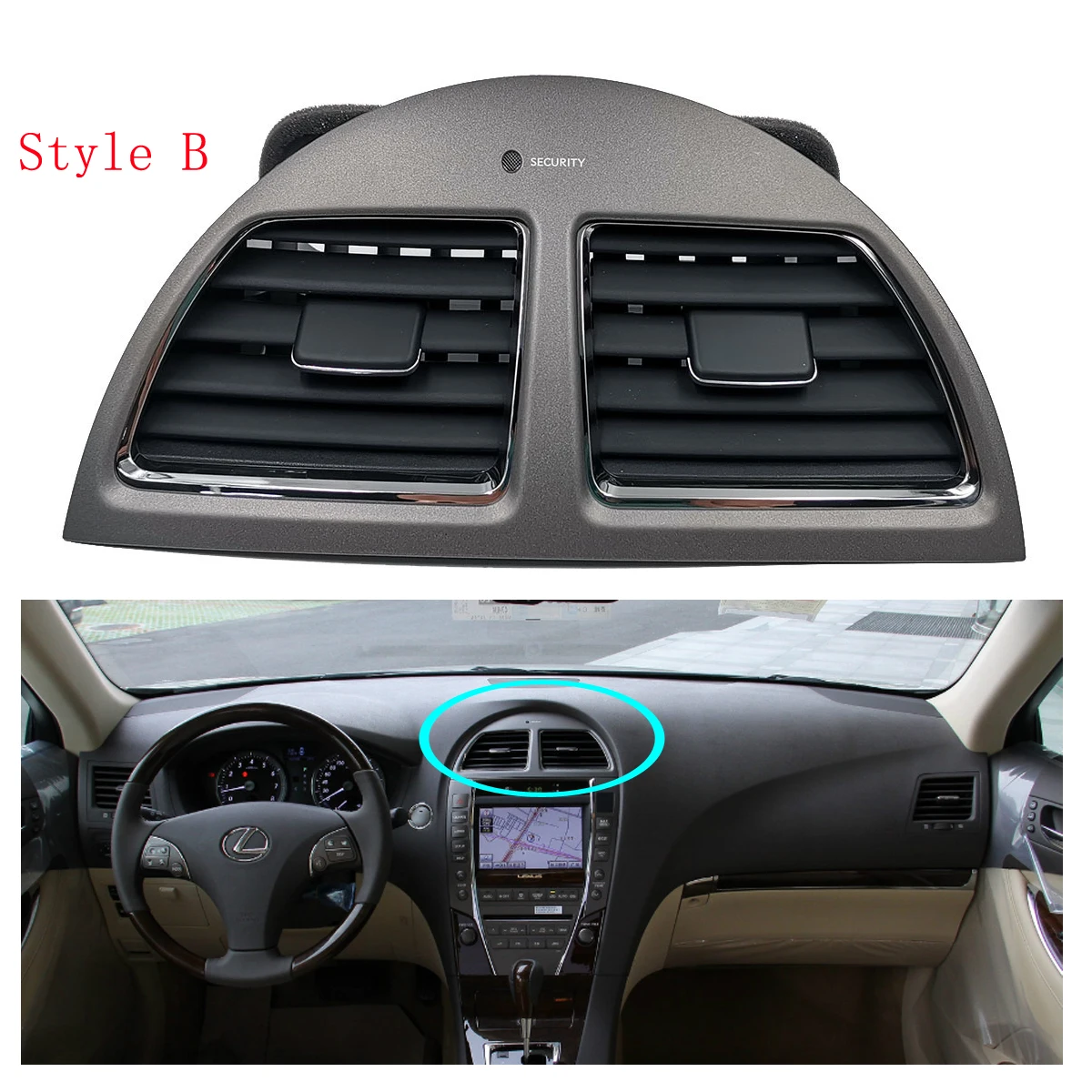 Car Front Middle Dashboard A/C Air Duct Outlet Vent Assembly For Lexus ES350 2007-2012 55660-33200 55660-33900 