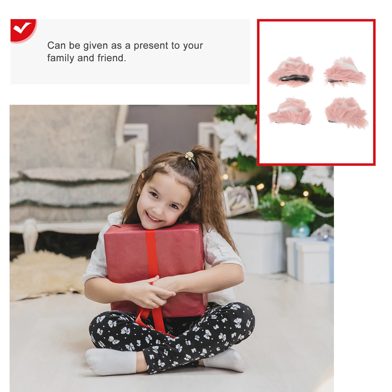 

2 Pairs Cat Ear Hair Clip Little Girl Accessories Kitten Clothing for Girls Decoration Clips