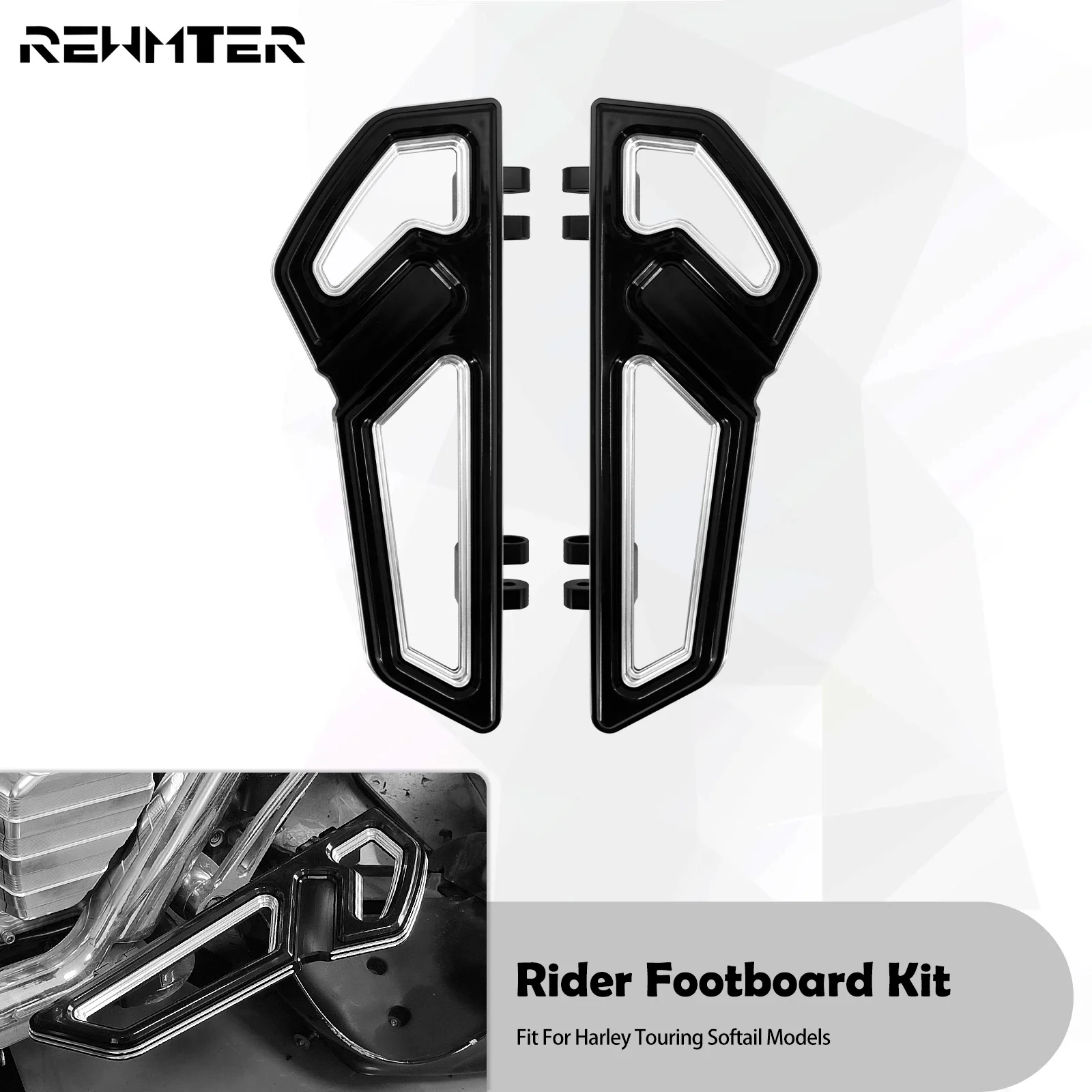 Motorcycle Front Footpegs Driver Floorboard Footboard Pedal For Harley Touring Electra Street Trike Glide Softail Road King FLH