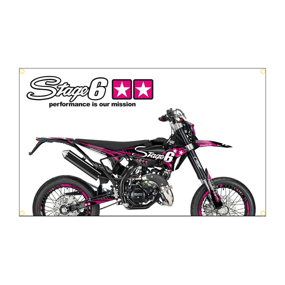Motorrad-Modifikationsteile, Flaggenbanner, Polyester, bedruckt, 60 x 90 cm, 90 x 150 cm, Garagendekoration für Motorrad-Enthusiasten, Raumdekoration