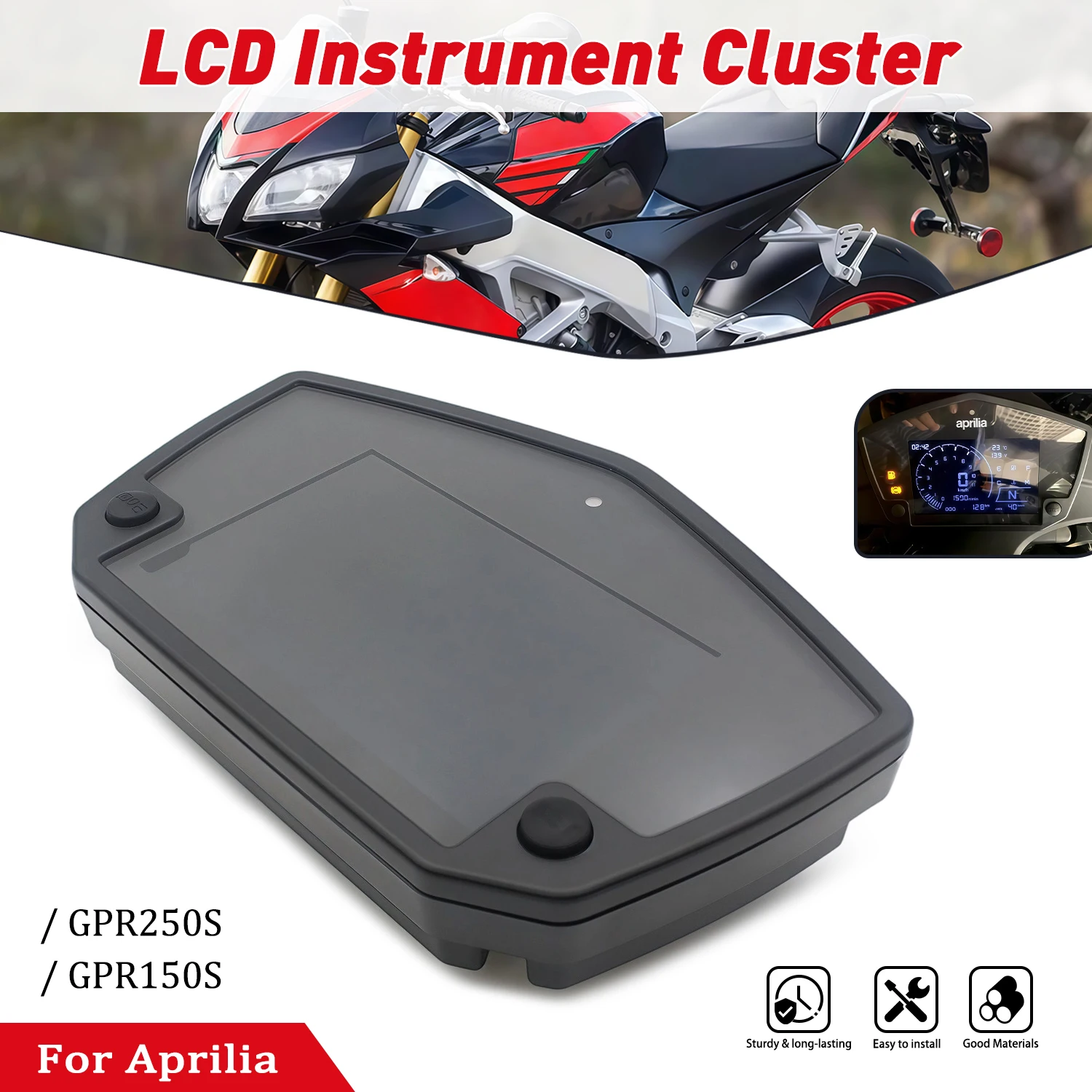 

Kilometer Odometer Case For Aprilia GPR250S GPR150S 34-pin Speedometer Gauge Housing Cover Tachometer Instrument Shell