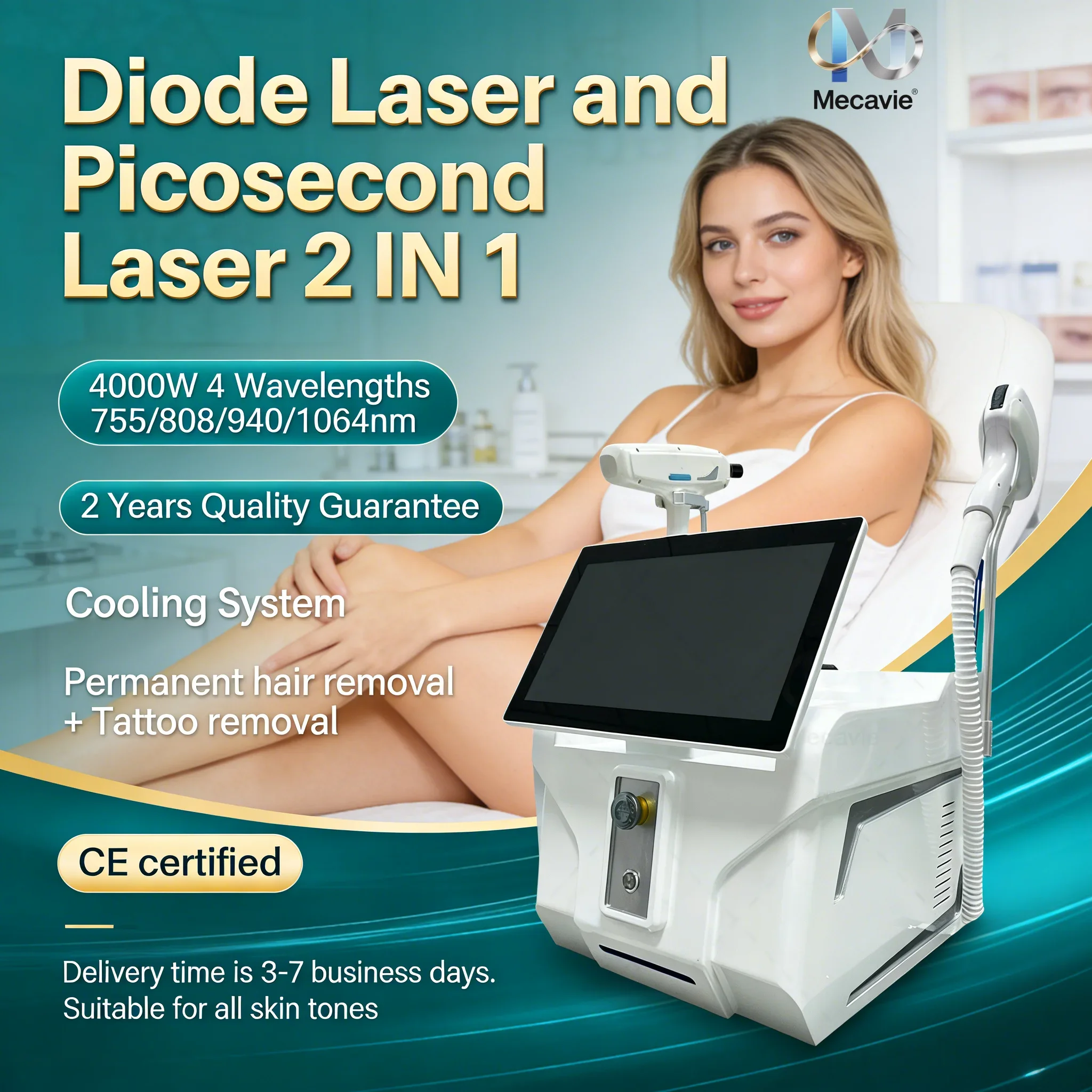 

Профессиональный аппарат для перманентного удаления волос 2-в-1: лазер 808 нм, лучший выбор для зоны бикини