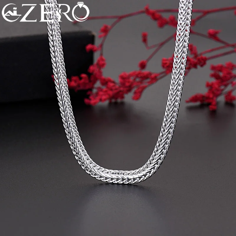 

925 Sterling Silver 6mm Snake Chain Necklace Noble for Women Men Jewelry Designer Wedding Engagement Gifts 50cm Wholesale Price