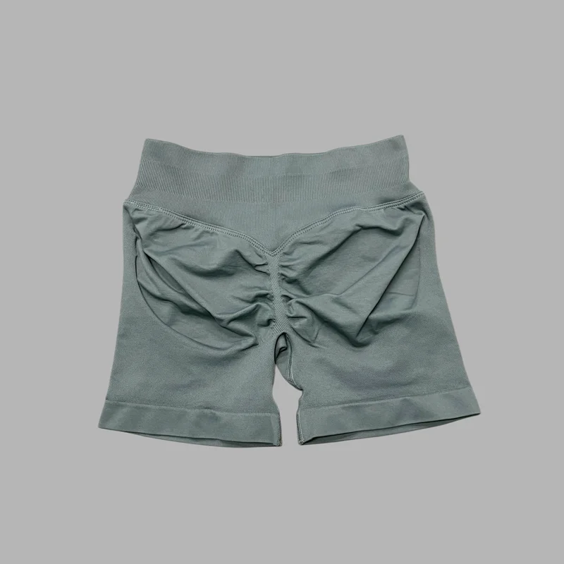 Women Sports Shorts Stretchy Breathable No Camel Toe Seamless Butt Lifting Tummy Control High Waist Yoga Running Shorts image 6