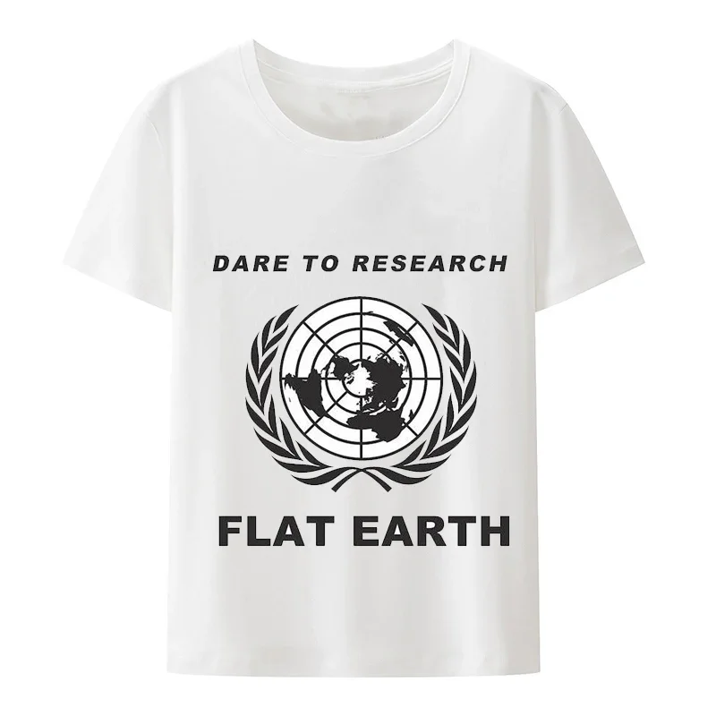 2024 Flat Earth Society Logo Conspiracy Theory Earthers Gift T-Shirt Design Tees Hip Hop Youth T Shirts Leisure Streetwear