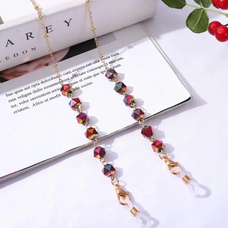 

Natural Stone Beaded Glasses Chain Lanyard Jewelry for Women Crystal Charm Sunglasses Mask Holder Neck Strap Eyewear Accessories