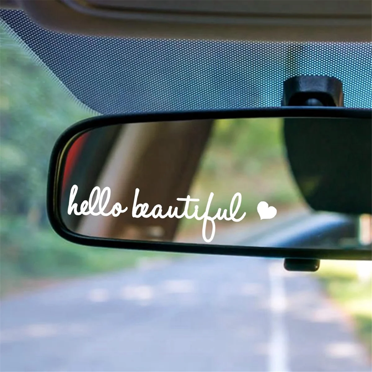 10 шт. наклейка на зеркало заднего вида, для окон автомобиля, зеркал, ноутбуков, белая_BSH