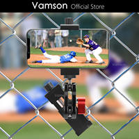 Vamson Phone Fence Mount for Baseball Softball Camera Holder for GoPro11 Insta360 X3 DJI Accessories for Record Football Tennis