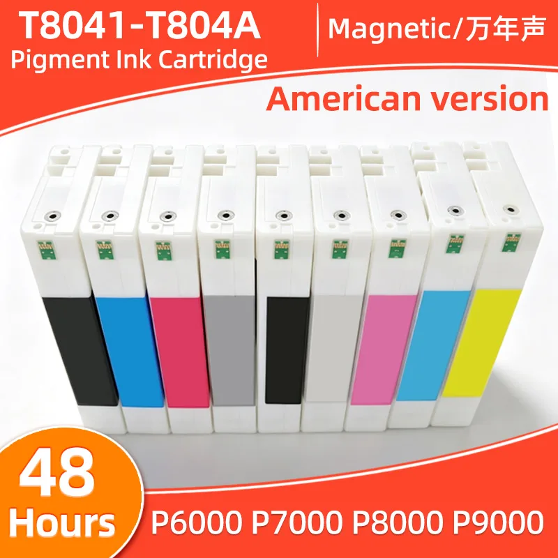 American Version T8041 T8049 T804A T804B Ink Cartridge Compatible For Epson SureColor P6000 P7000 P8000 P9000 Printer Pigment