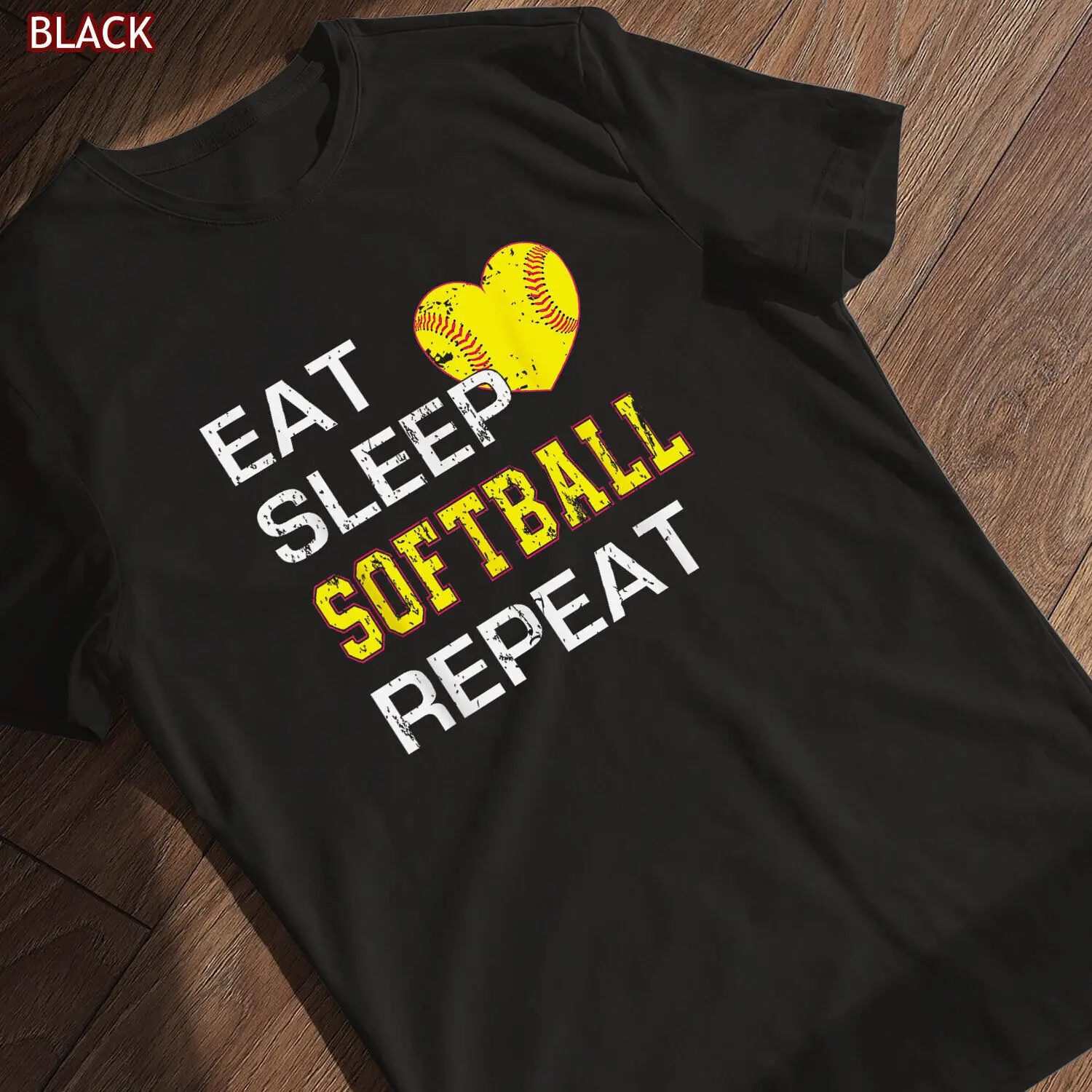 Funny Softball Eat Sleep Softball Repeat Tee Gift for Women Men Softball TShirt