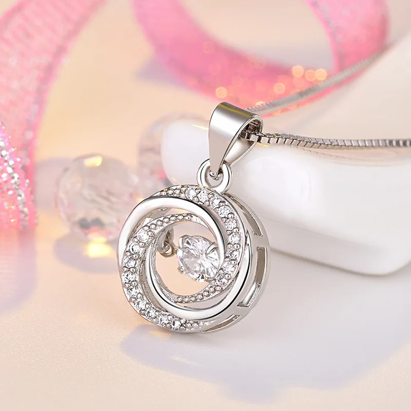 925 Sterling Silver Pendant Necklace, Wedding Gift
