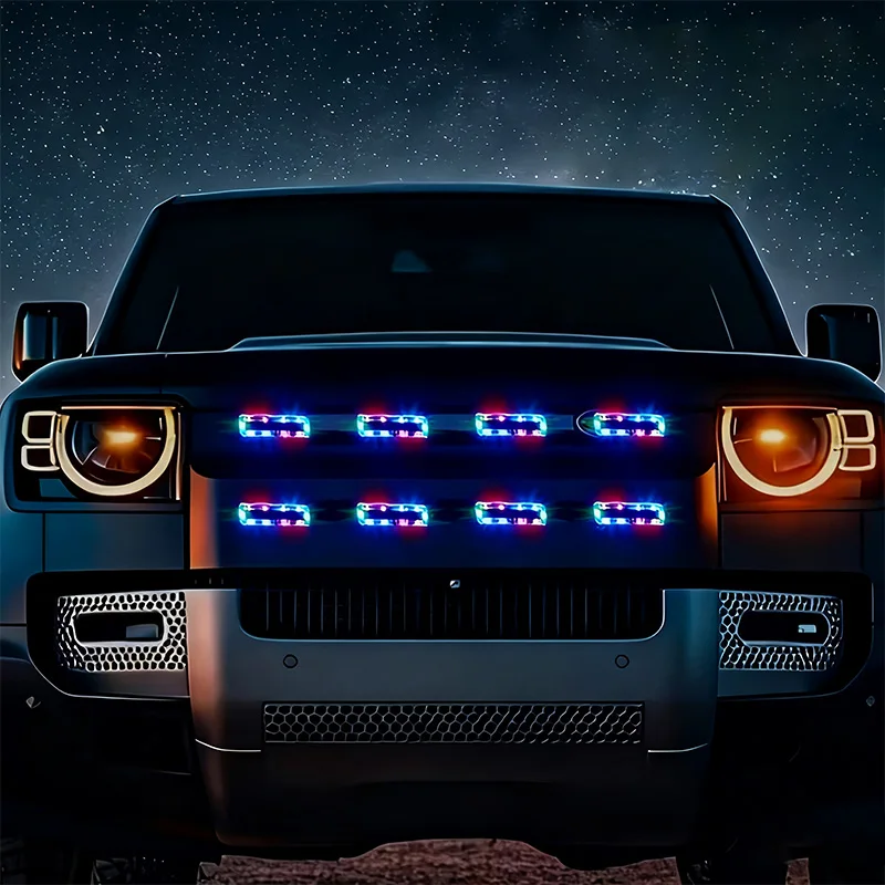 1/2PC Car Flashing Warning Light Solar Charging-free Anti-rear Collision And Explosion-proof Safety Light Motorcycle Tail Light