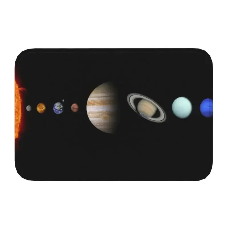 Solar System Front Door Mat Anti-Slip Indoor Quick Dry Space Galaxy Universe Doormat Living Room Entrance Rug Carpet