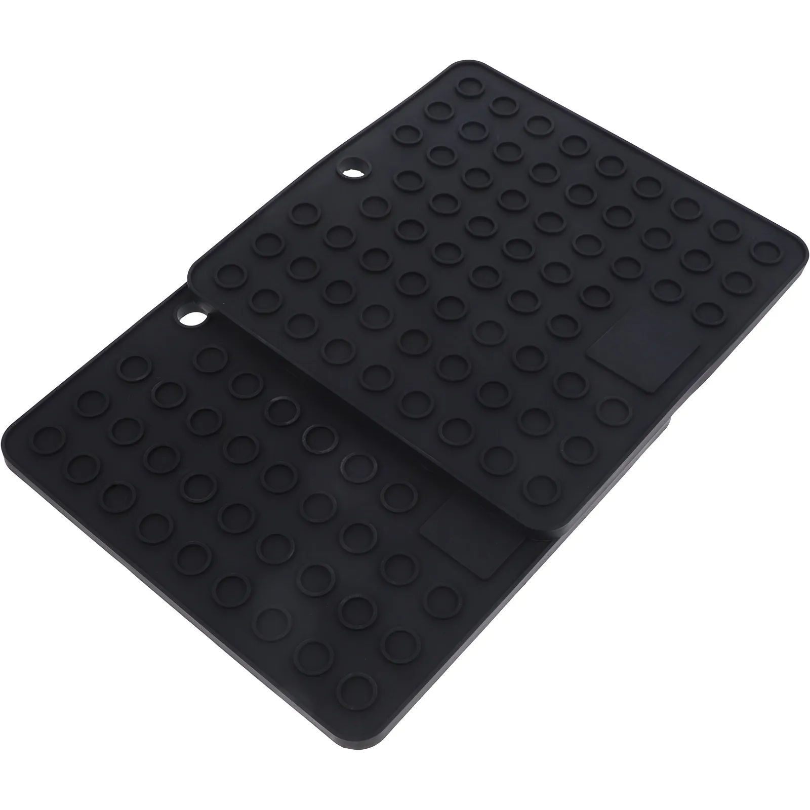 2Pcs Premium Silicone Drying Mat for Kitchen Counter Heat Insulating Anti Skid Dish Mat Easy Clean Dishwasher Safe Countertop