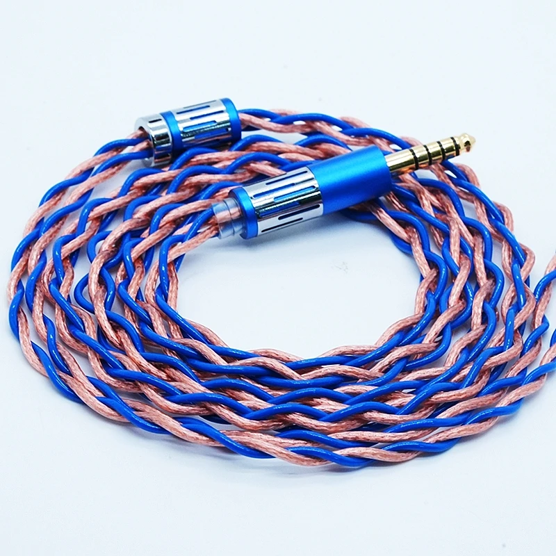 XINHS L05 Blue Star  4-Core Blue Copper Braided 7N Single Crystal Copper Headphone Upgrade Cable，For MMCX/0.78 2PIN/QDC/IE900 view 2