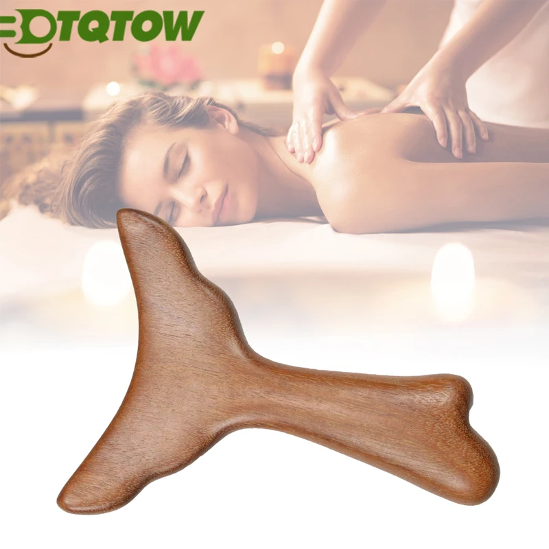 1PC strumento di massaggio per terapia del legno massaggiatore per drenaggio linfatico in legno, strumenti per scolpire il corpo anticellulite Gua Sha per il rilascio muscolare