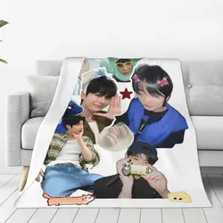 Byeon Woo-seok Lovely Runner Flannel Blankets Customized Throw Blankets for Bed Sofa Couch Rug Piece