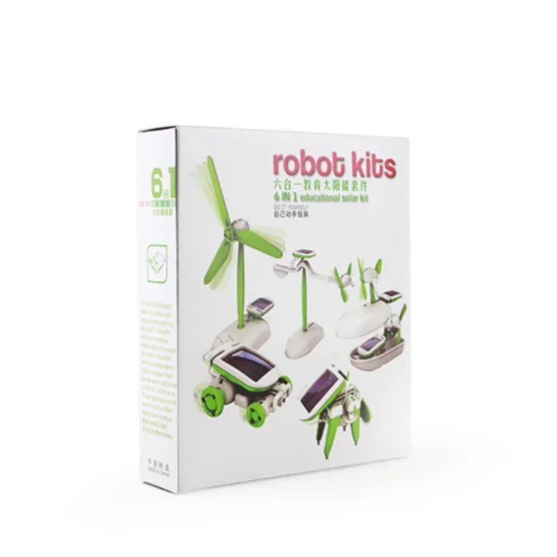 6in1DIY Solar Robot Science Experiment Creative Physics STEM Education Toys Enhance Assembly Skills Kids Gifts Building Project