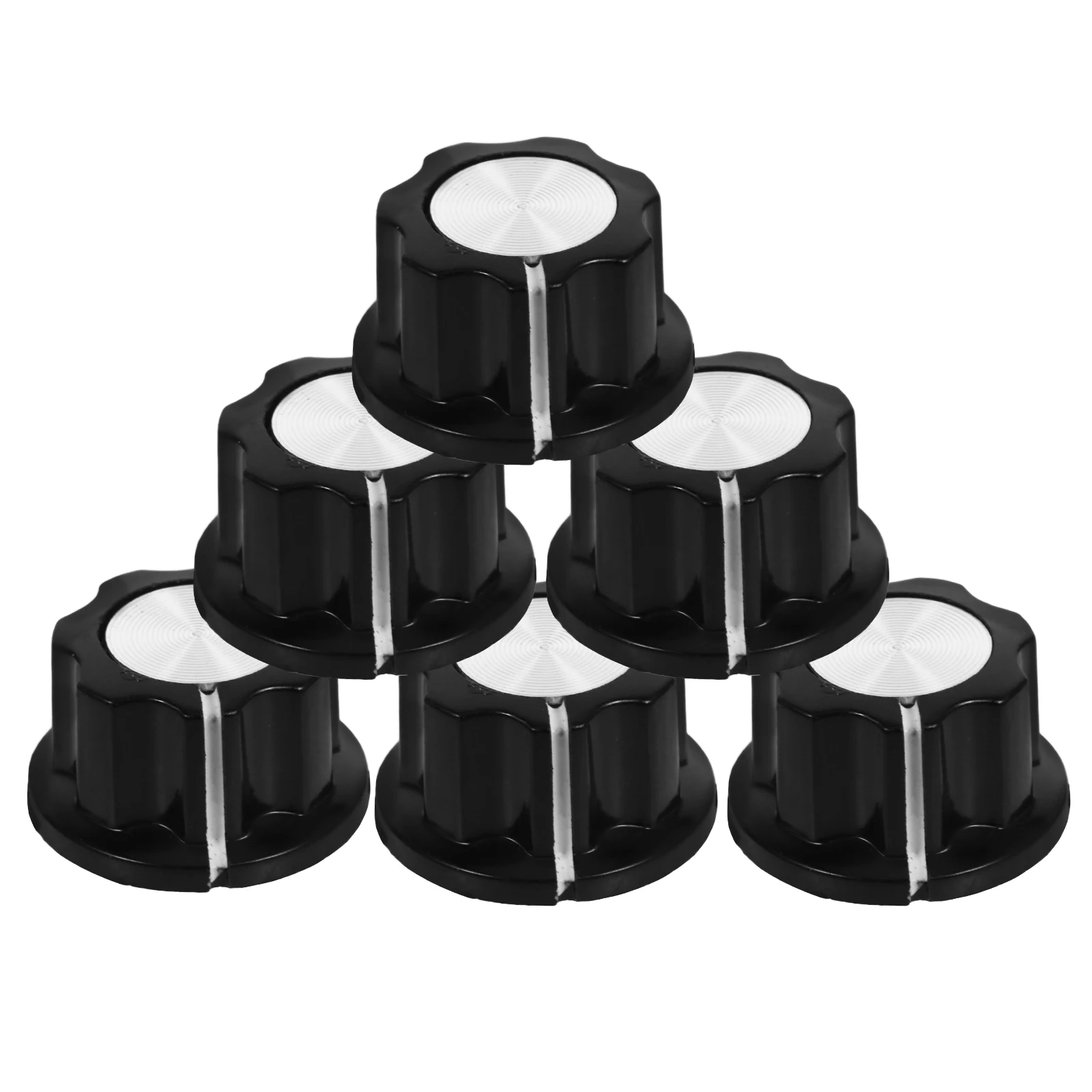 

6Pcs Volume Tone Control Knobs Smooth Rotating Speaker Control Power Amplifier Guitar Pedal Replacement Instrument Supplies