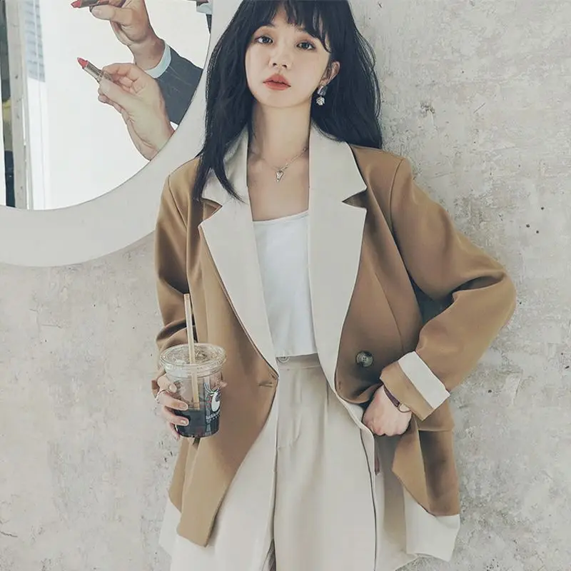 Women Clothing Autumn Winter Simplicity Button Solid Color All-match Temperament Appear Thin Women Turn-down Collar Cardigan Coa