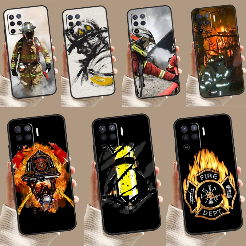 Firefighter Heroes Fireman For OPPO A78 A98 A58 A54 A74 A94 A76 A96 A5 A9 A52 A72 A77 A79 A53S A57S A15 A16 A17 Case