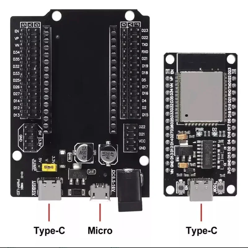 USB Type-C ESP32 development board CH340C WiFi Bluetooth ultra-low energy dual core, expansion