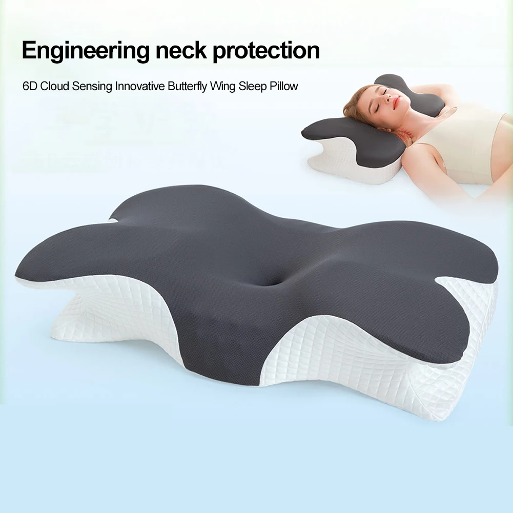 Butterfly Shape Pillow Neck protection Slow Rebound Memory Neck Foam Pillow Health Care Cervical Orthopedic Neck Foam Pillows