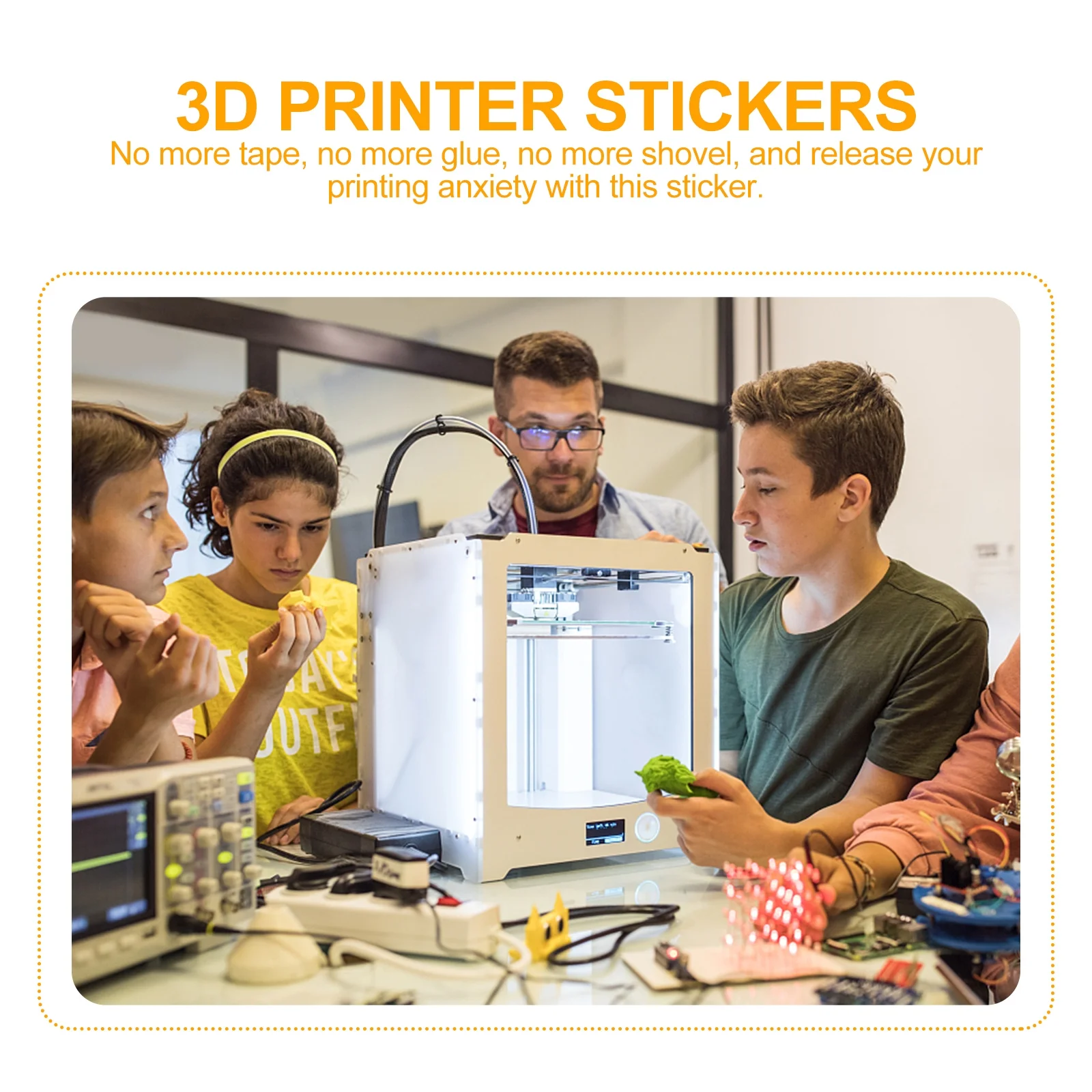 

1Pcs Frosted Heated Bed Sticker Flexible Removable Hot Bed Sticker for 3D Printer Platform Printing Build Sheet Heat Resistant