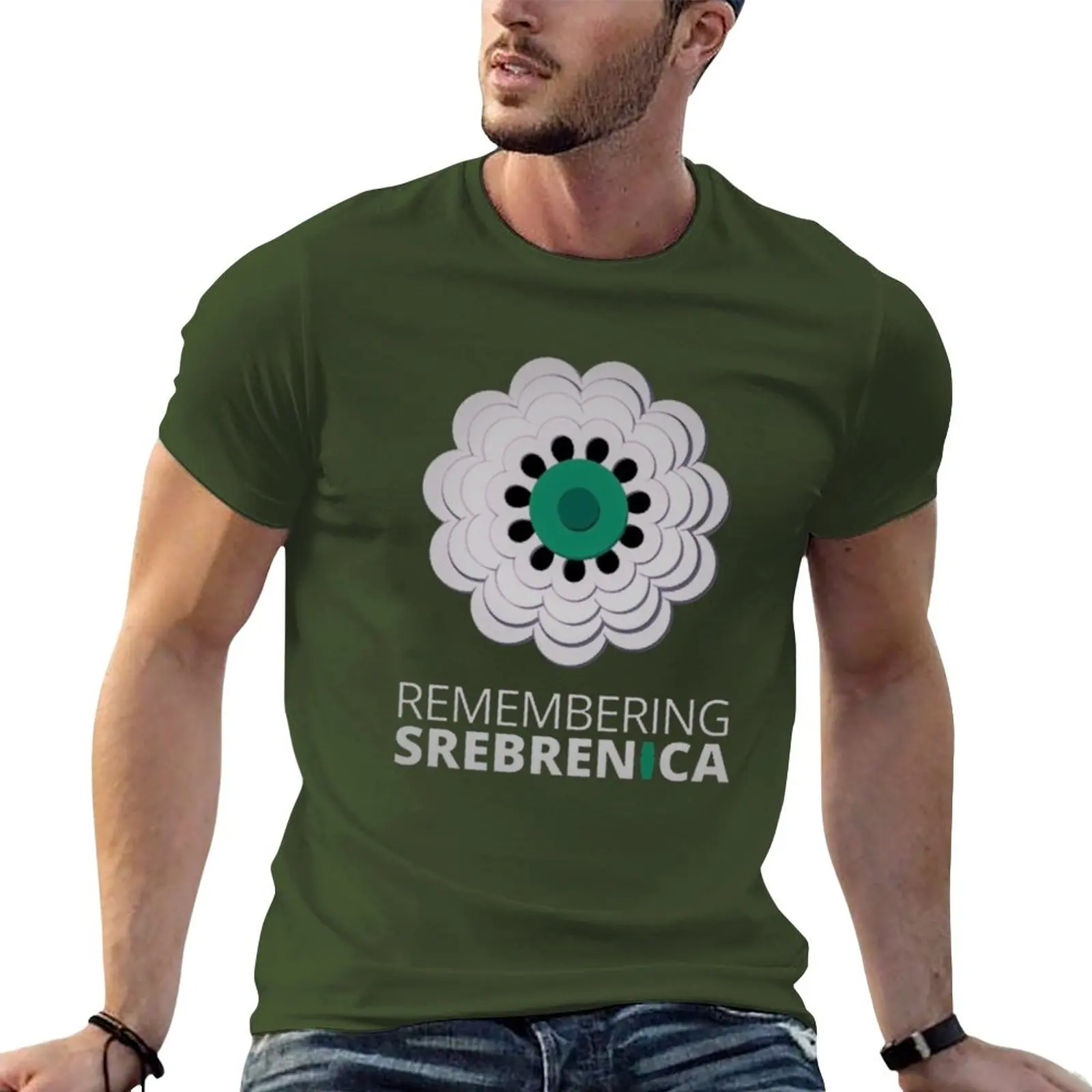 

Новая футболка Cvijet Srebrenice, большие новые подарки и футболки, летняя одежда, футболки для мужчин