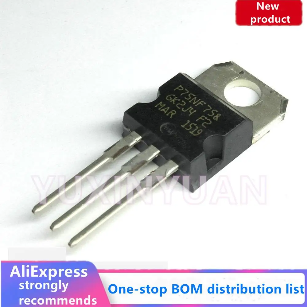 10 stks/partij P75NF75 TO-220